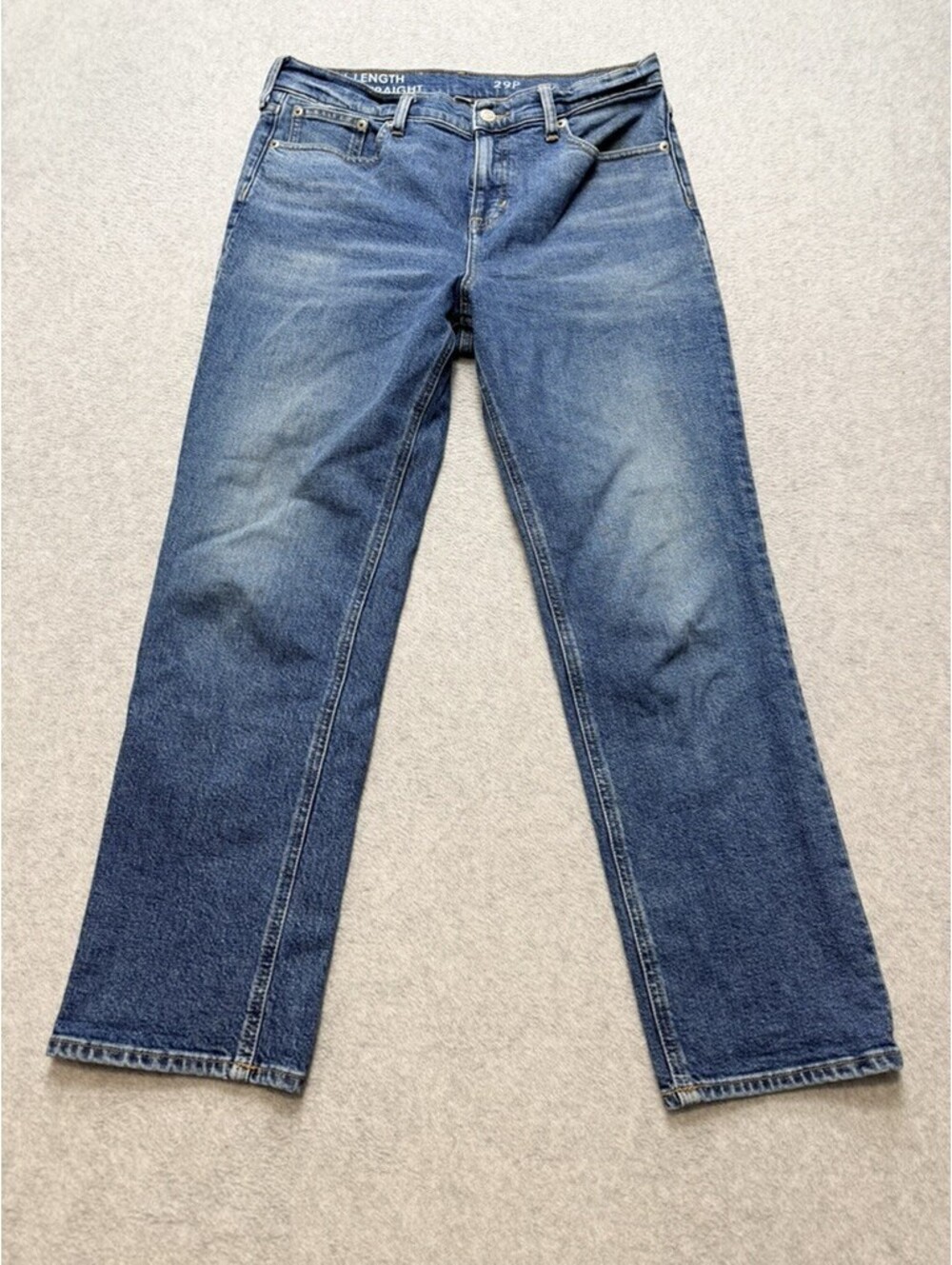 J.Crew Womens Full Length Classic Straight Jeans 29P Blue Wash Denim